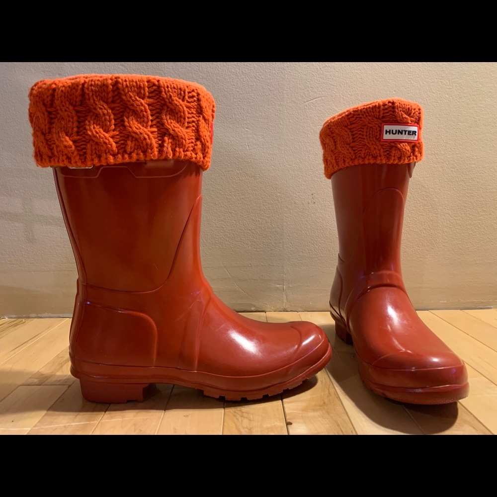 Red Hunter boots